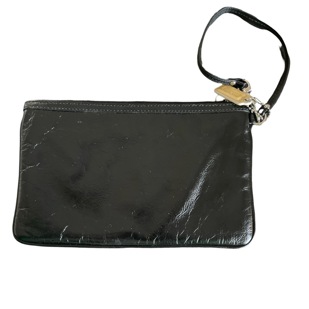 Coach Black Signature Inlaid Patchwork Large Wristlet - Picture 3 of 4